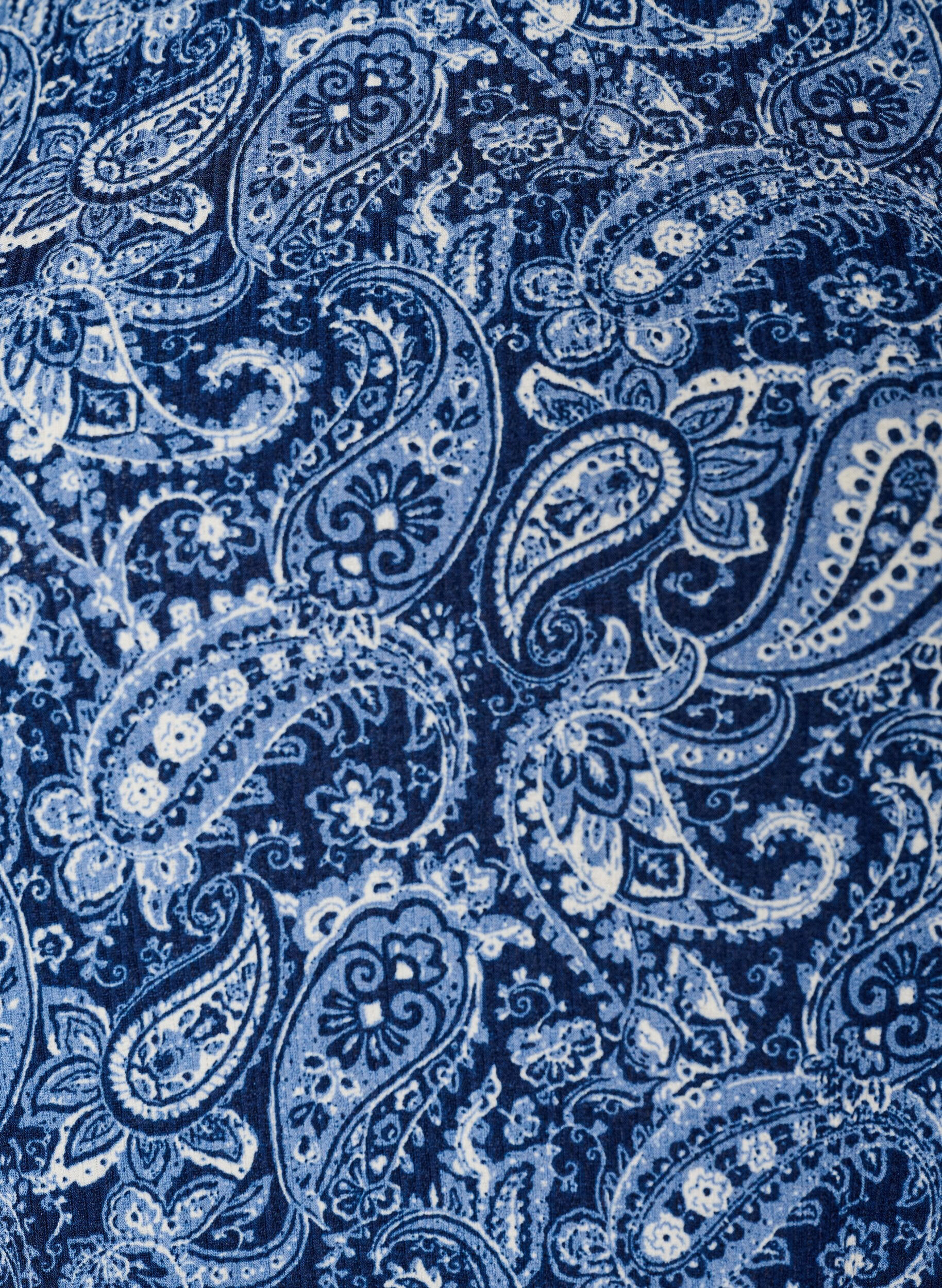 ZizziM&oslash;nstret bluse med korte &aelig;rmer, Bl&aring;, Packshot image number 2