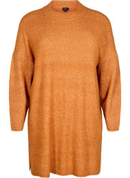 Lang strikbluse med lange ærmer, Autumnal Mel.