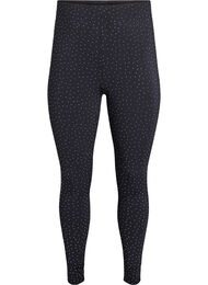 Leggings med rhinsten, Sort