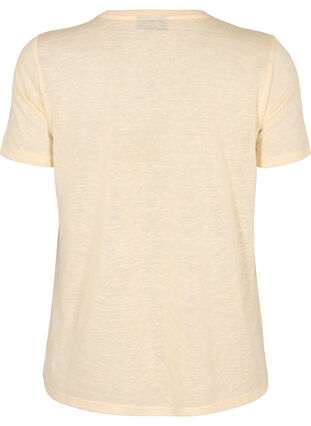 T-shirt med nitter og rund hals, Buttercream, Packshot image number 1