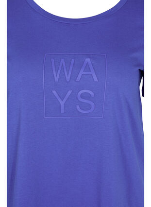 Kortærmet bomulds t-shirt med tryk , Dazzling Blue WAYS, Packshot image number 2