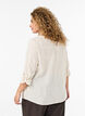 Skjortebluse i bomuld med v-udsk&aelig;ring, Vanilla, Model image number 2