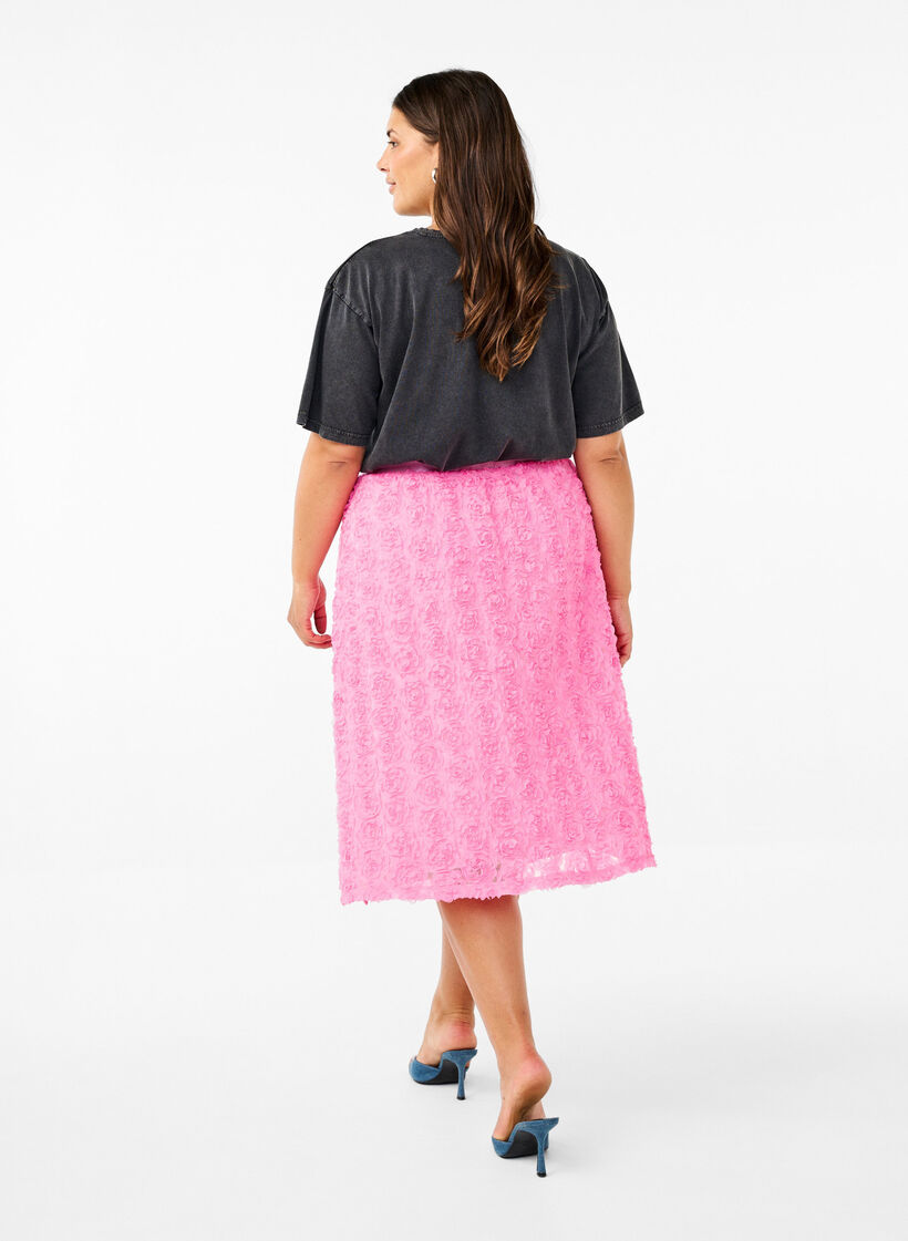 Midinederdel med 3D-blomster, Dianthus, Model image number 1