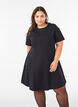 Kort jerseykjole med A-facon, Sort, Model image number 0
