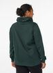 Sweatshirt med h&oslash;j krave og lommer, Gr&oslash;n, Model image number 2