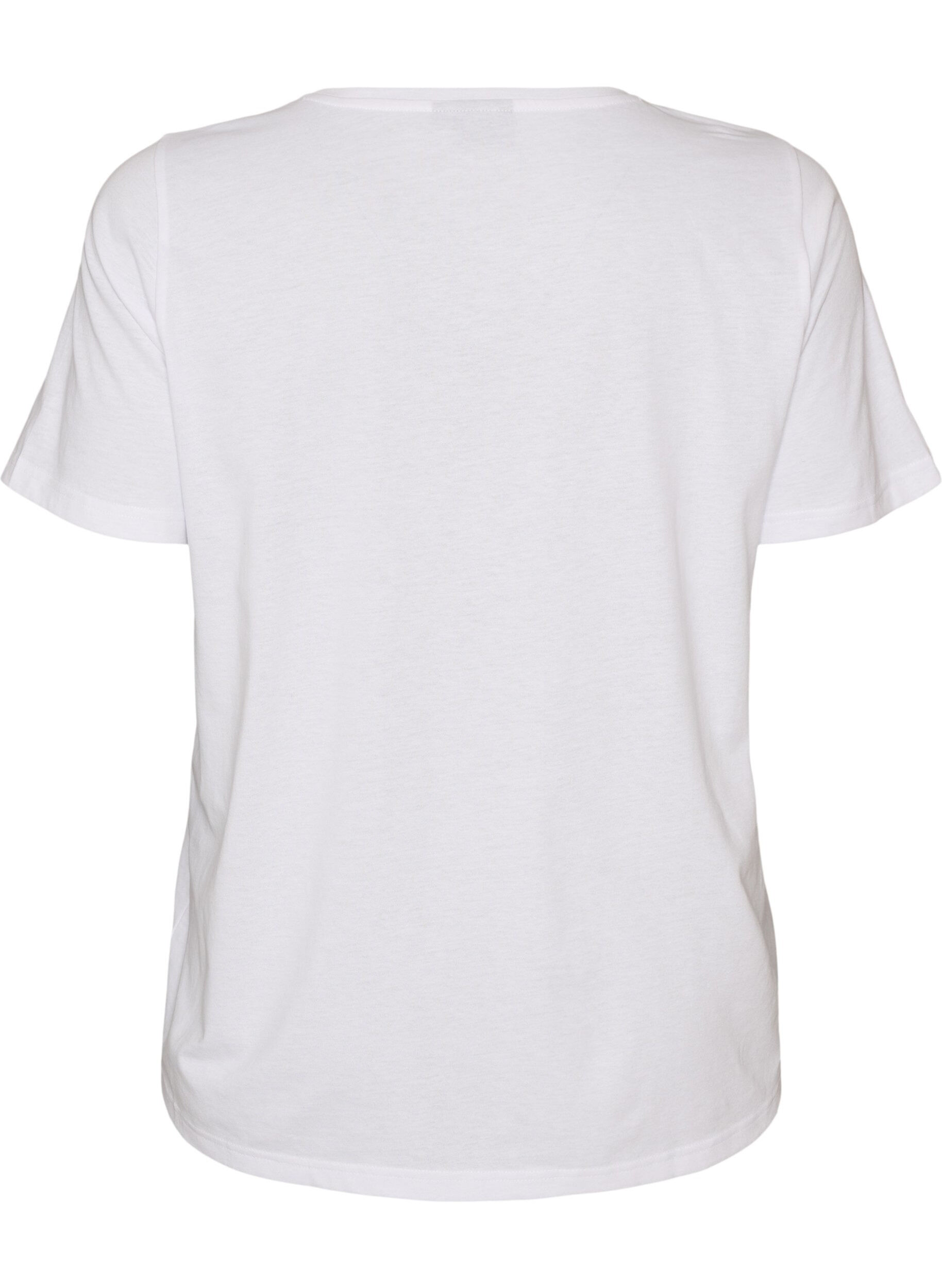 ZizziT-shirt med motiv, Hvid, Packshot image number 1