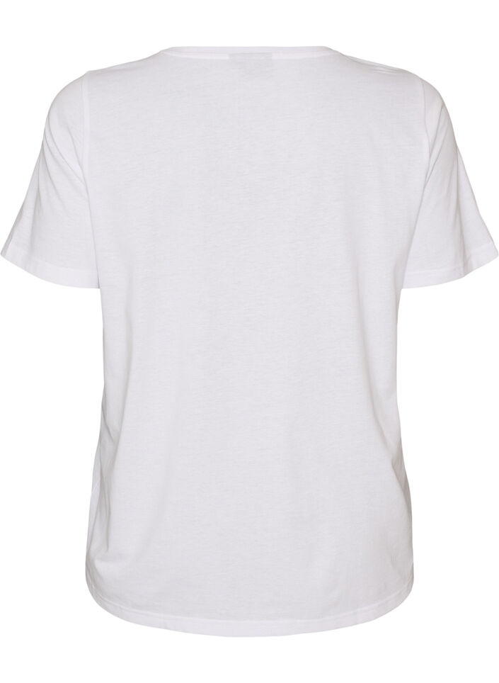T-shirt med motiv, Hvid, Packshot image number 1