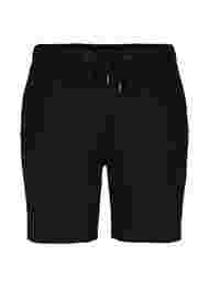 Løse shorts med bindesnøre og lommer, Black