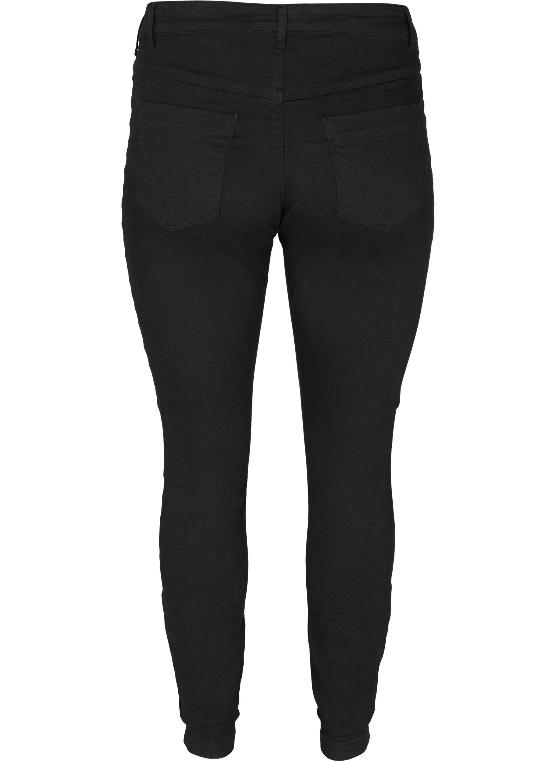 ZizziJeggings i bomuldsblanding, Black, Packshot image number 1