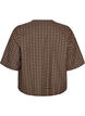 Ternet bluse med brystlommer, Brun, Packshot image number 1