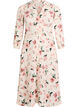 Midikjole med smock og dekorative knapper, Beige, Packshot image number 0