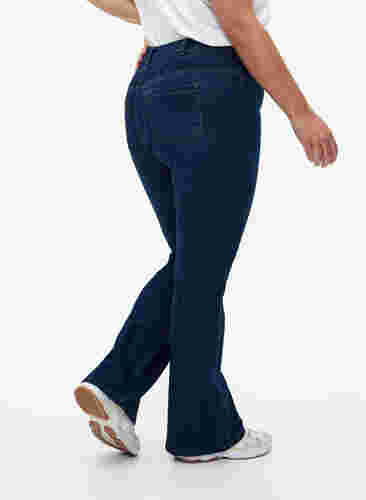 Ellen bootcut jeans med høj talje, Dark Blue, Model image number 2