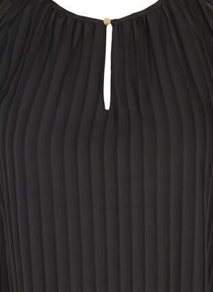 Tunika med rund hals og 7/8 ærmer, Black, Packshot image number 2