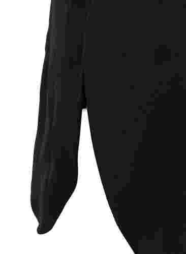 Lang skjortejakke med knaplukning, Black, Packshot image number 3