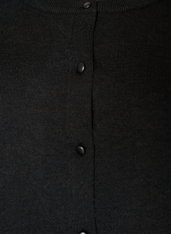 Cardigan med bred blondekant , Sort, Packshot image number 2