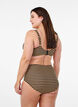 H&oslash;jtaljet bikinitrusse med striber, Brun, Model image number 1