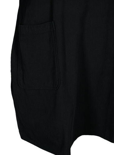 FLASH - Kortærmet tunika i bomuld, Black, Packshot image number 3