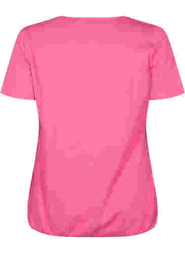 Kortærmet bomulds t-shirt, Shocking Pink, Packshot image number 1