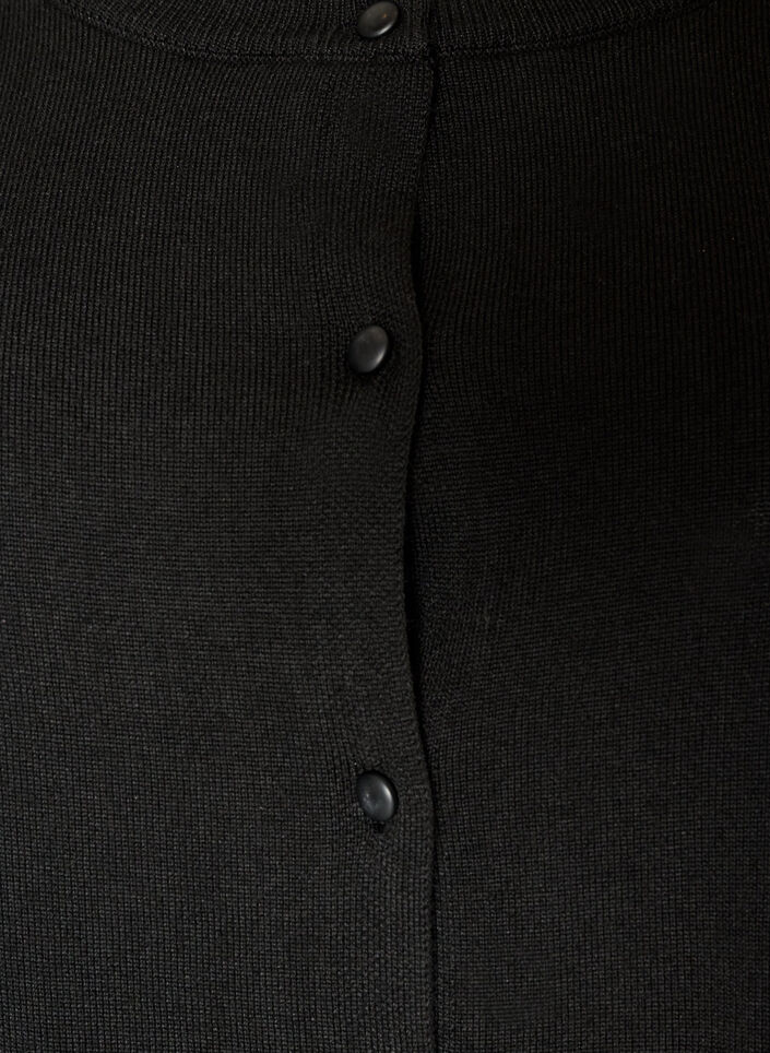 Cardigan med bred blondekant, Sort, Packshot image number 2