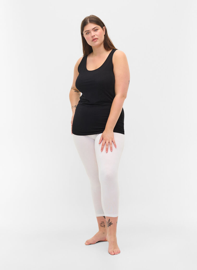 Basis 3/4 leggings, Bright White, Model image number 0