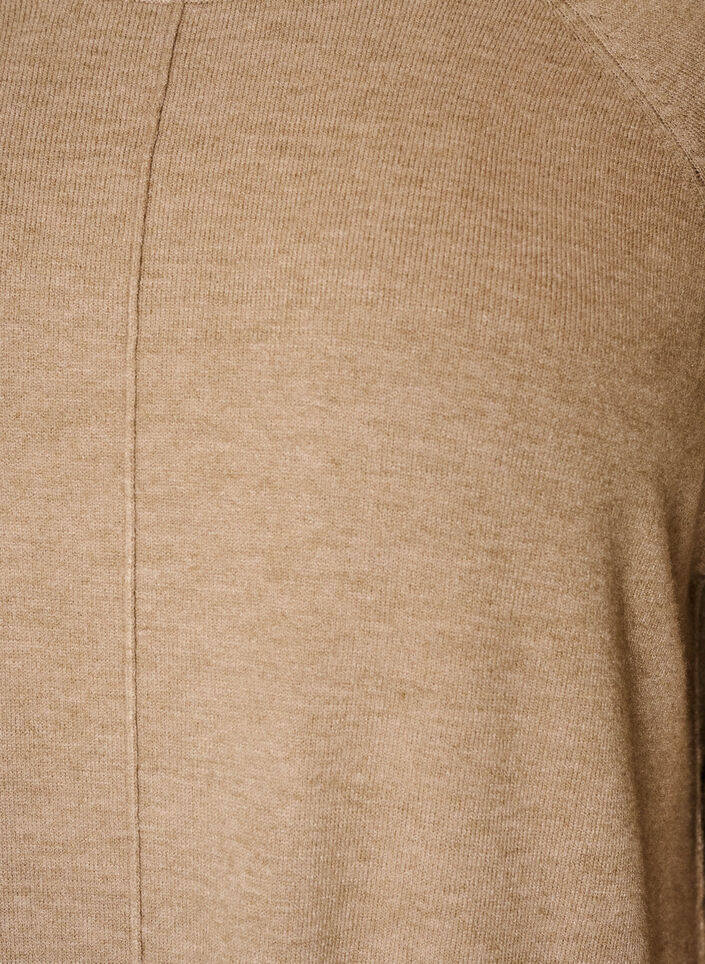 Kort strikkjole med raglan&aelig;rmer og midters&oslash;m, Beige, Packshot image number 2