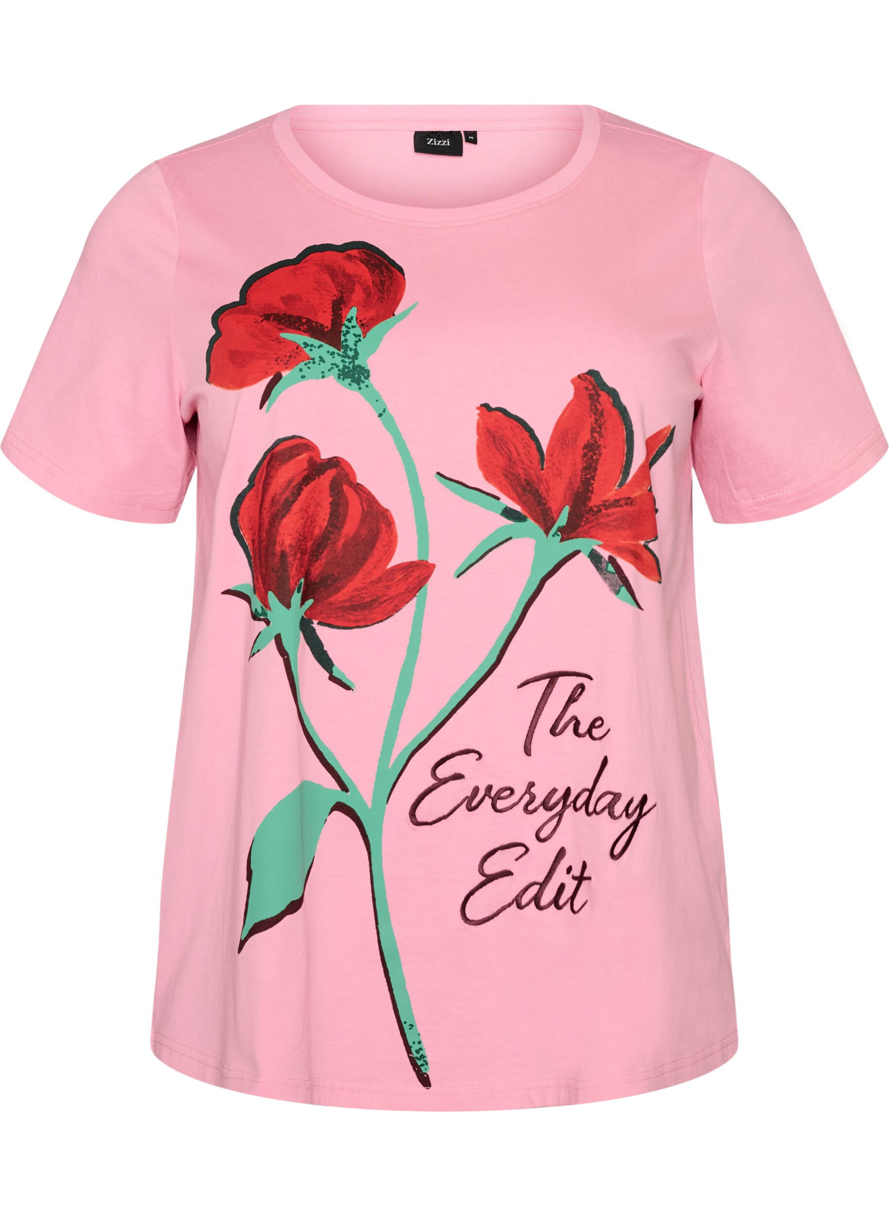 T-shirt i bomuld med print foran