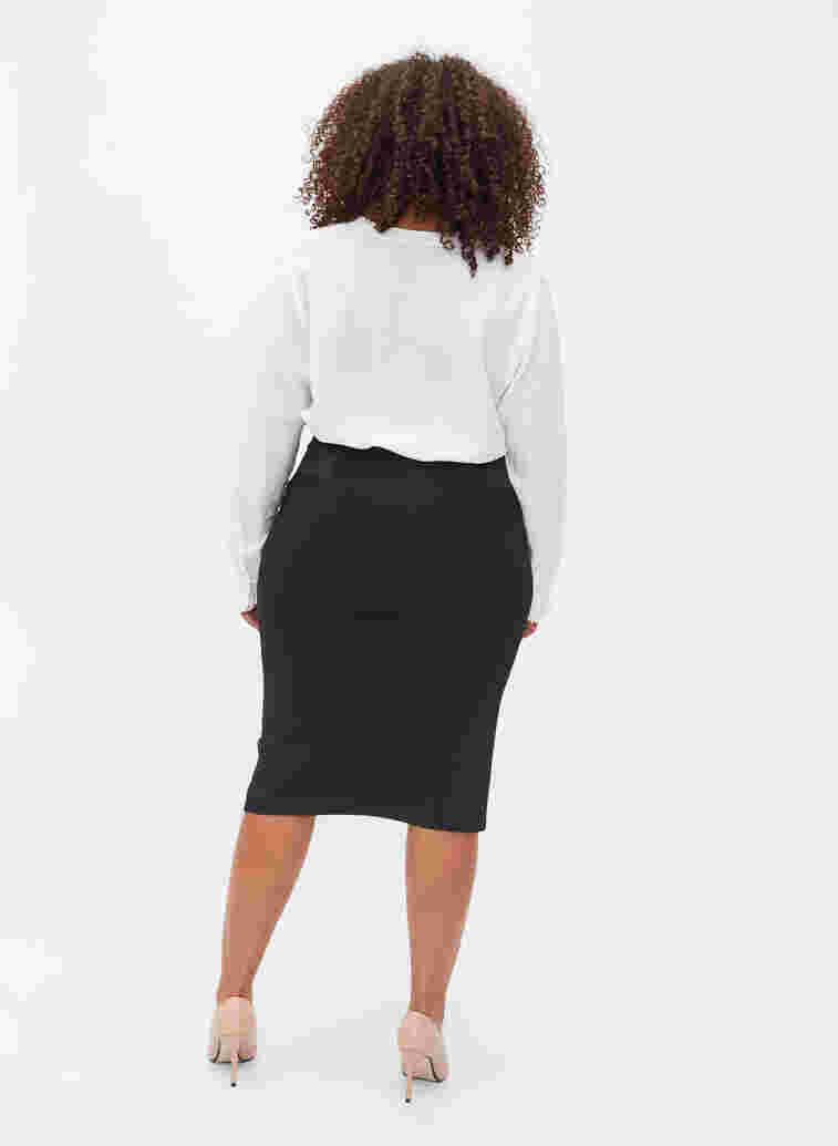 Tætsiddende nederdel med elastik i taljen , Black, Model image number 1