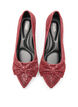 Glitter pump med sl&oslash;jfe, R&oslash;d, Packshot image number 2