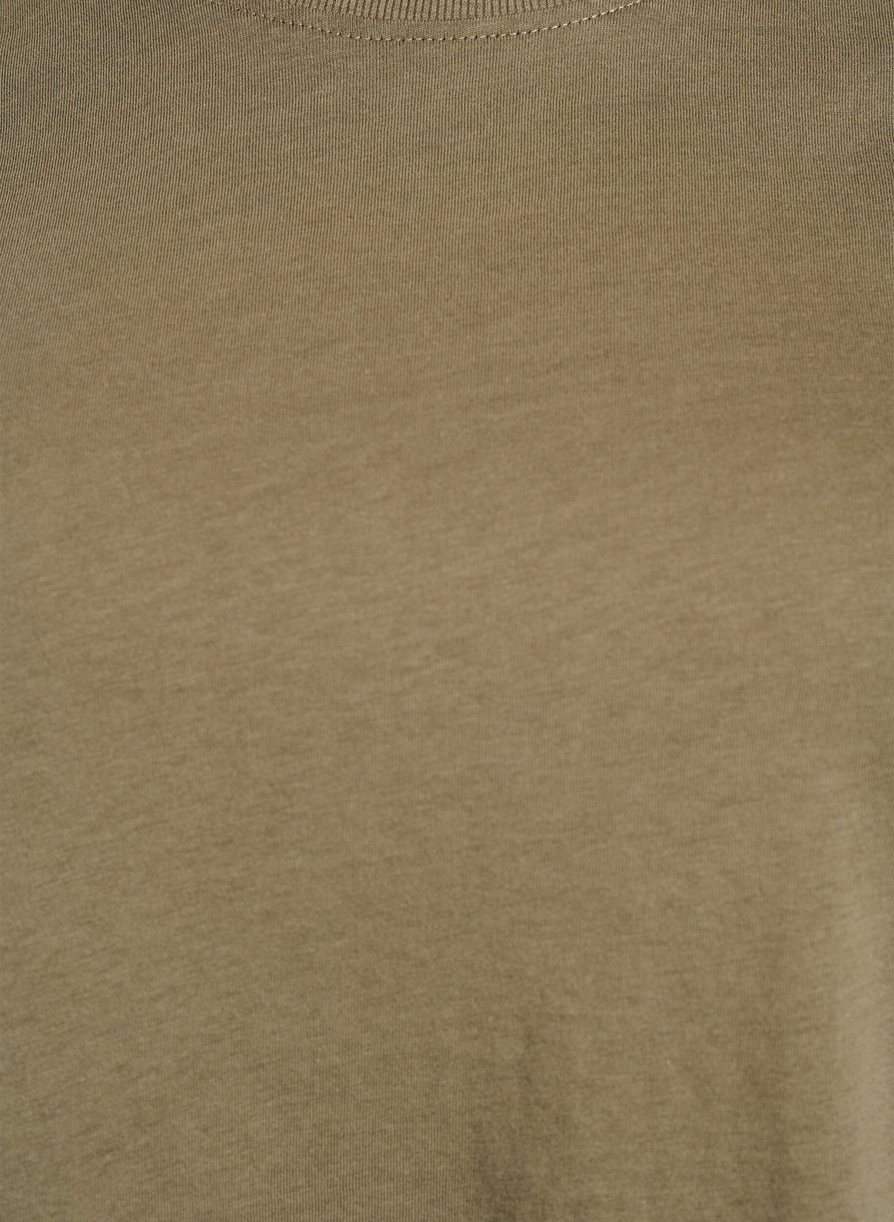 Zizzi Basis t-shirt i bomuld med rund hals, Gr&oslash;n, Packshot image number 2