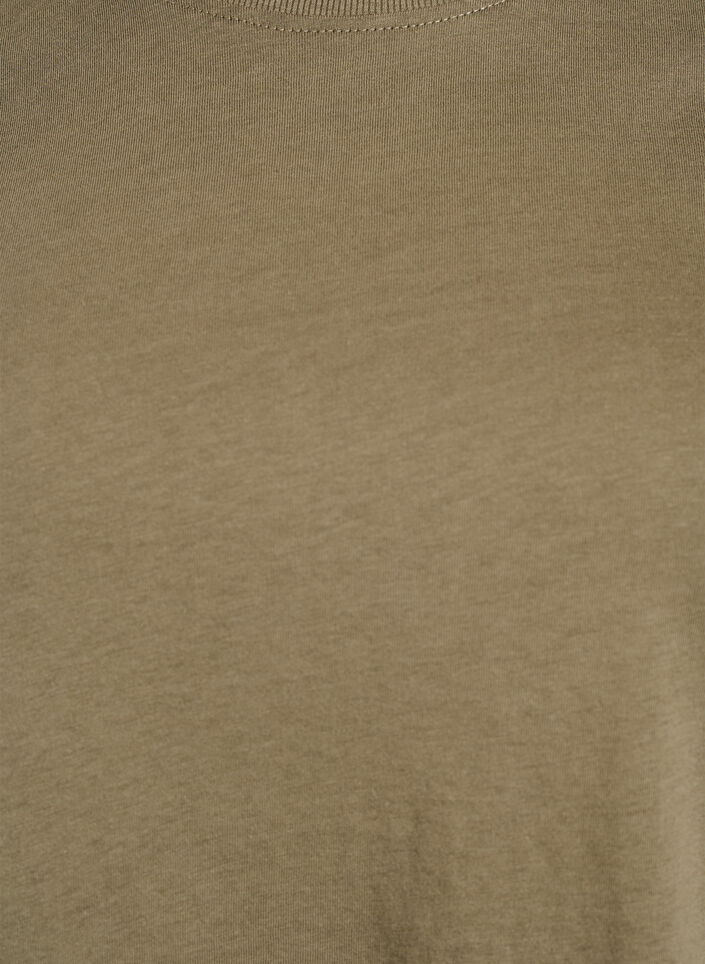 Basis t-shirt i bomuld med rund hals, Gr&oslash;n, Packshot image number 2