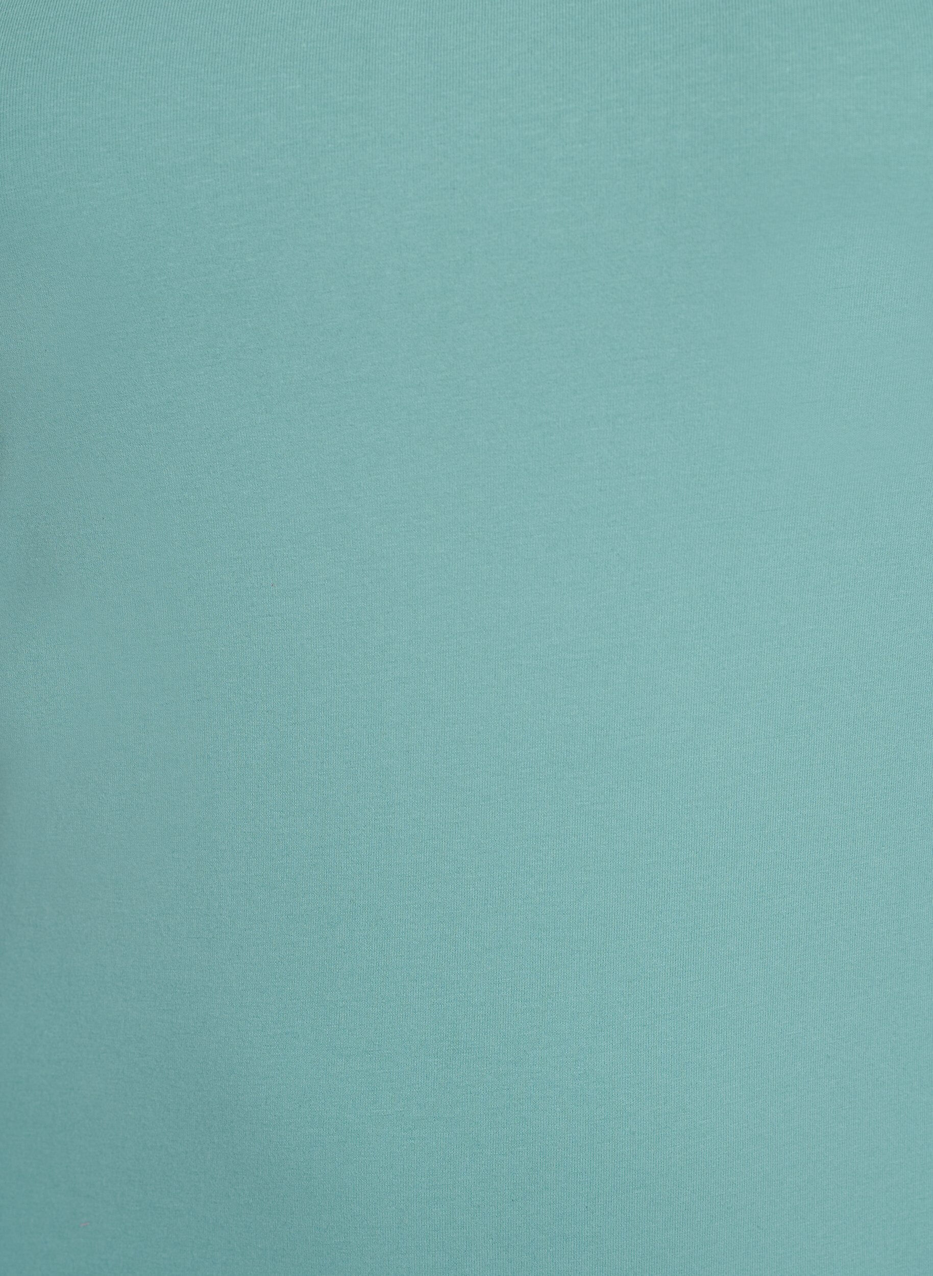 ZizziEnsfarvet basis top i bomuld, Gr&oslash;n, Packshot image number 2