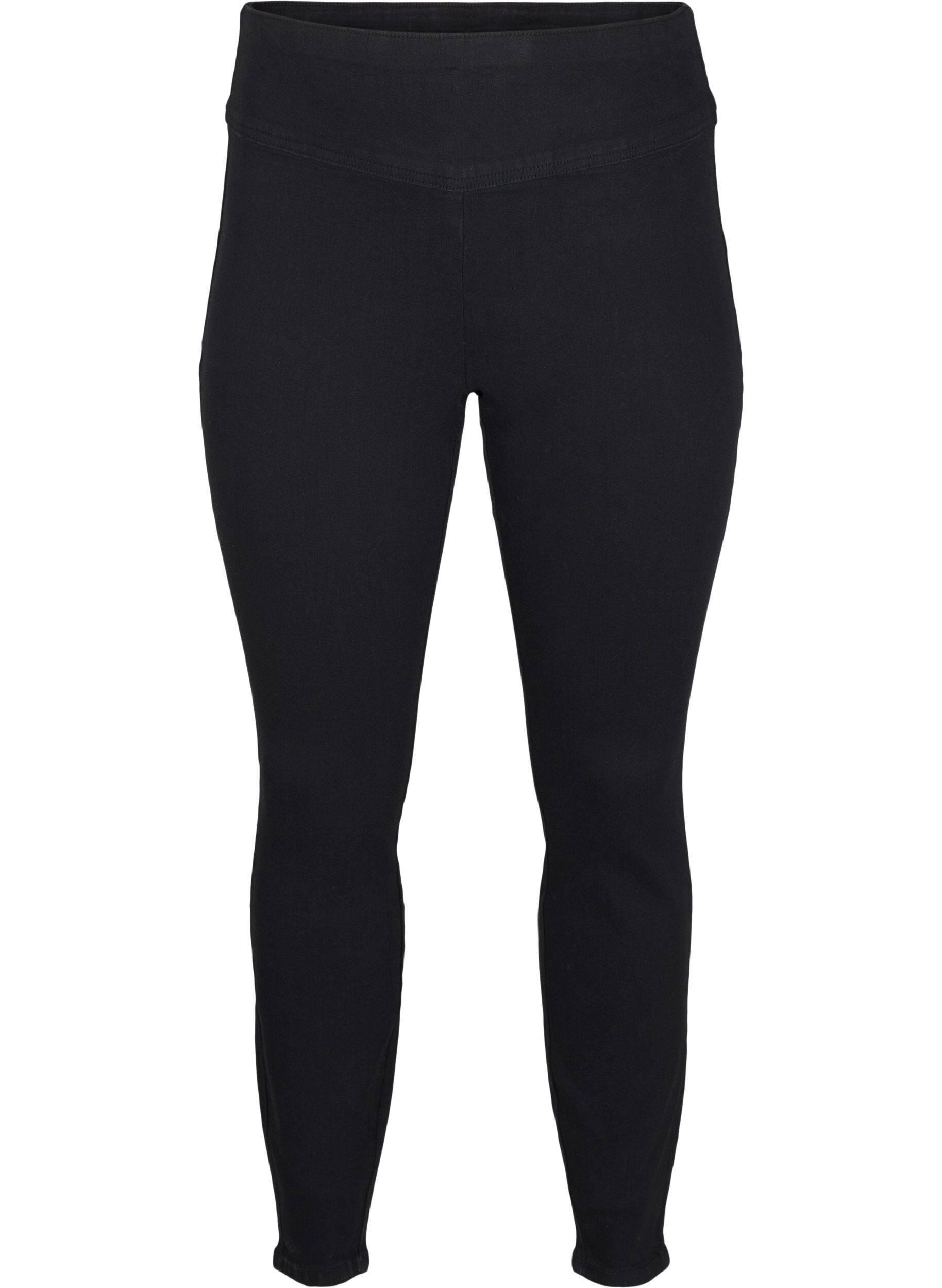 Zizzi Stretchy jeggings med h&oslash;j talje, Black, Packshot image number 0