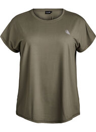 Ensfarvet tr&aelig;nings t-shirt, Gr&oslash;n
