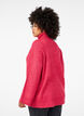 Strikbluse med rullekrave, Virtual Pink Mel., Model image number 1