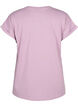 Kort&aelig;rmet t-shirt i bomuldsblanding, Lilla, Packshot image number 1
