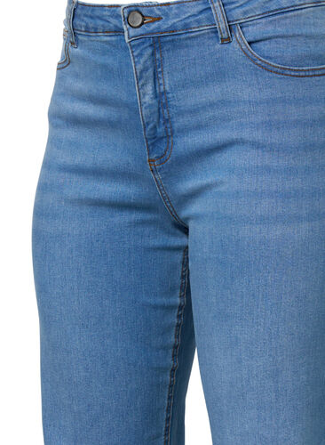 Højtaljede Gemma jeans med regular fit, Light blue, Packshot image number 2