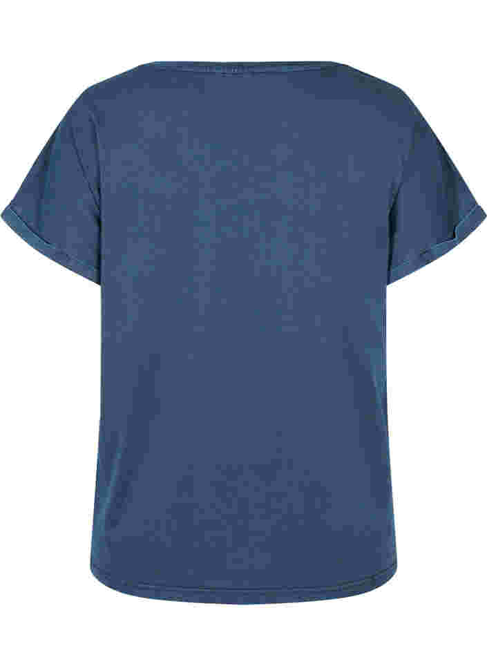 Økologisk bomulds t-shirt med tryk , NavyBlazer Acid Bird, Packshot image number 1