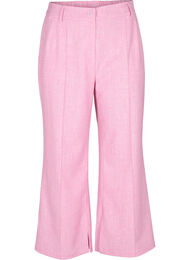 Melerede bukser med elastik og knaplukning, Rosebloom, Packshot