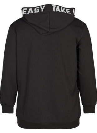 Sweatshirt med hætte, Black, Packshot image number 1