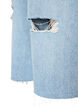 Jeansknickers med slidt look og r&aring; kanter, Bl&aring;, Packshot image number 3