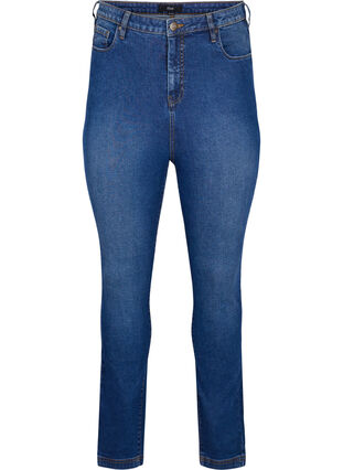 Ekstra højtaljede Bea jeans med super slim fit, Blue denim, Packshot image number 0