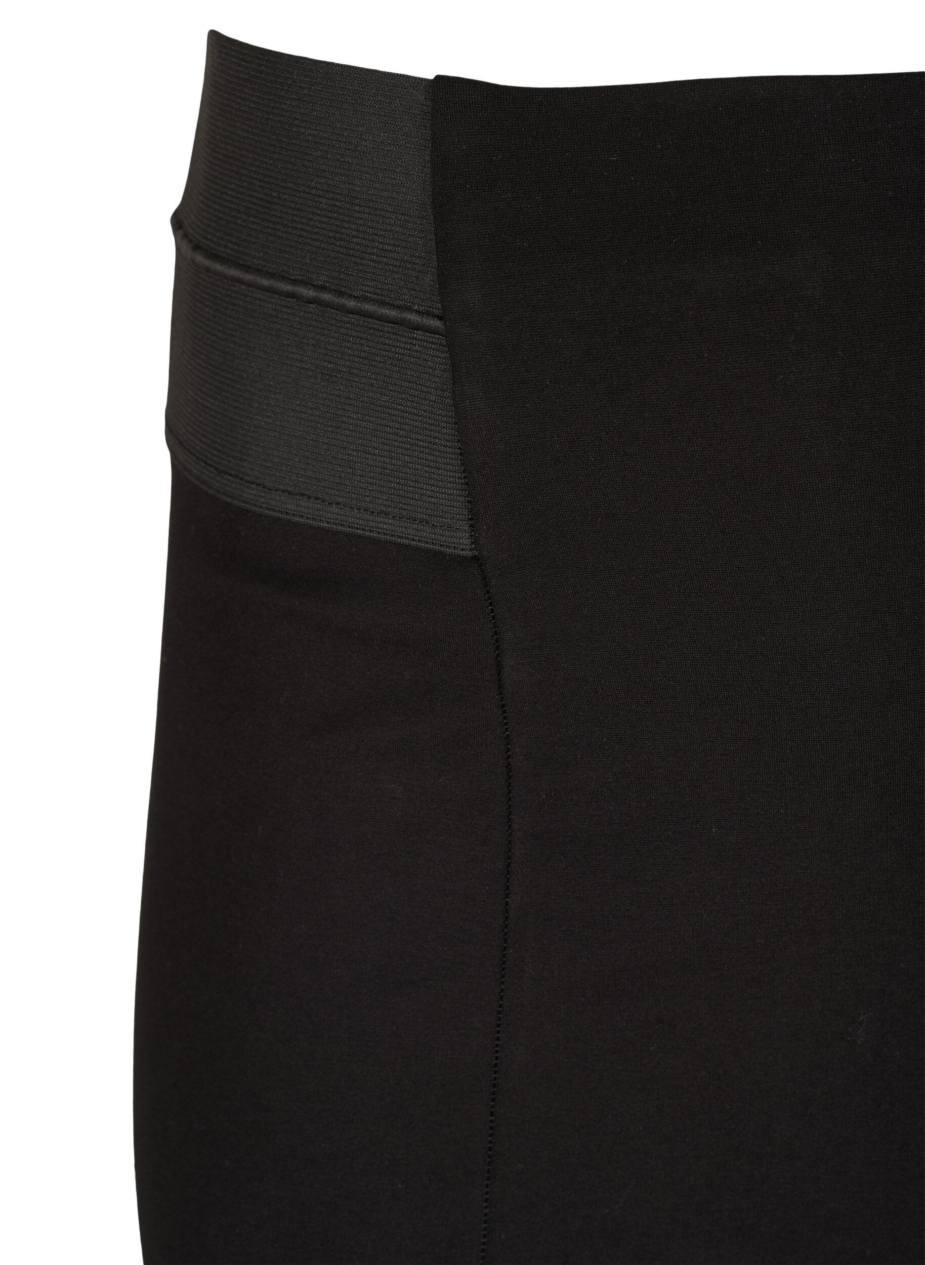ZizziT&aelig;tsiddende nederdel med elastik i taljen , Sort, Packshot image number 2