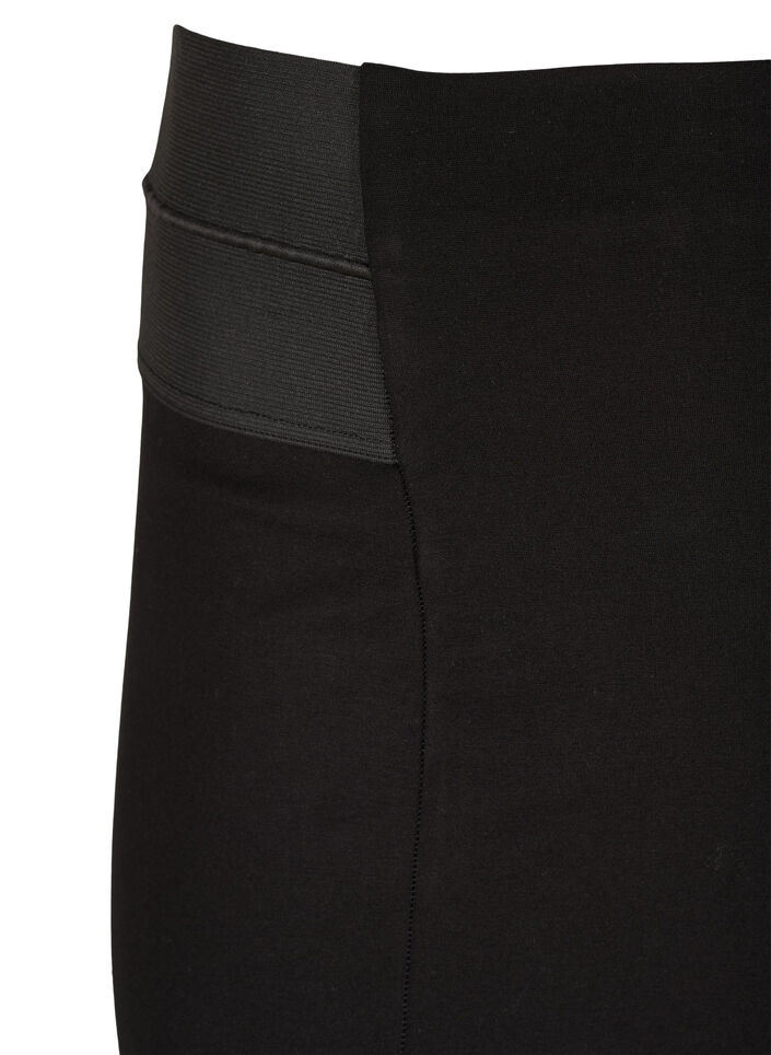 T&aelig;tsiddende nederdel med elastik i taljen , Sort, Packshot image number 2