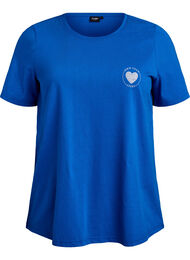 T-shirt med motiv, Bl&aring;