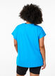 Ensfarvet tr&aelig;nings t-shirt, Bl&aring;, Model image number 2