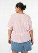 Bluse med struktur og bindeb&aring;nd i taljen, Lyser&oslash;d, Model image number 2