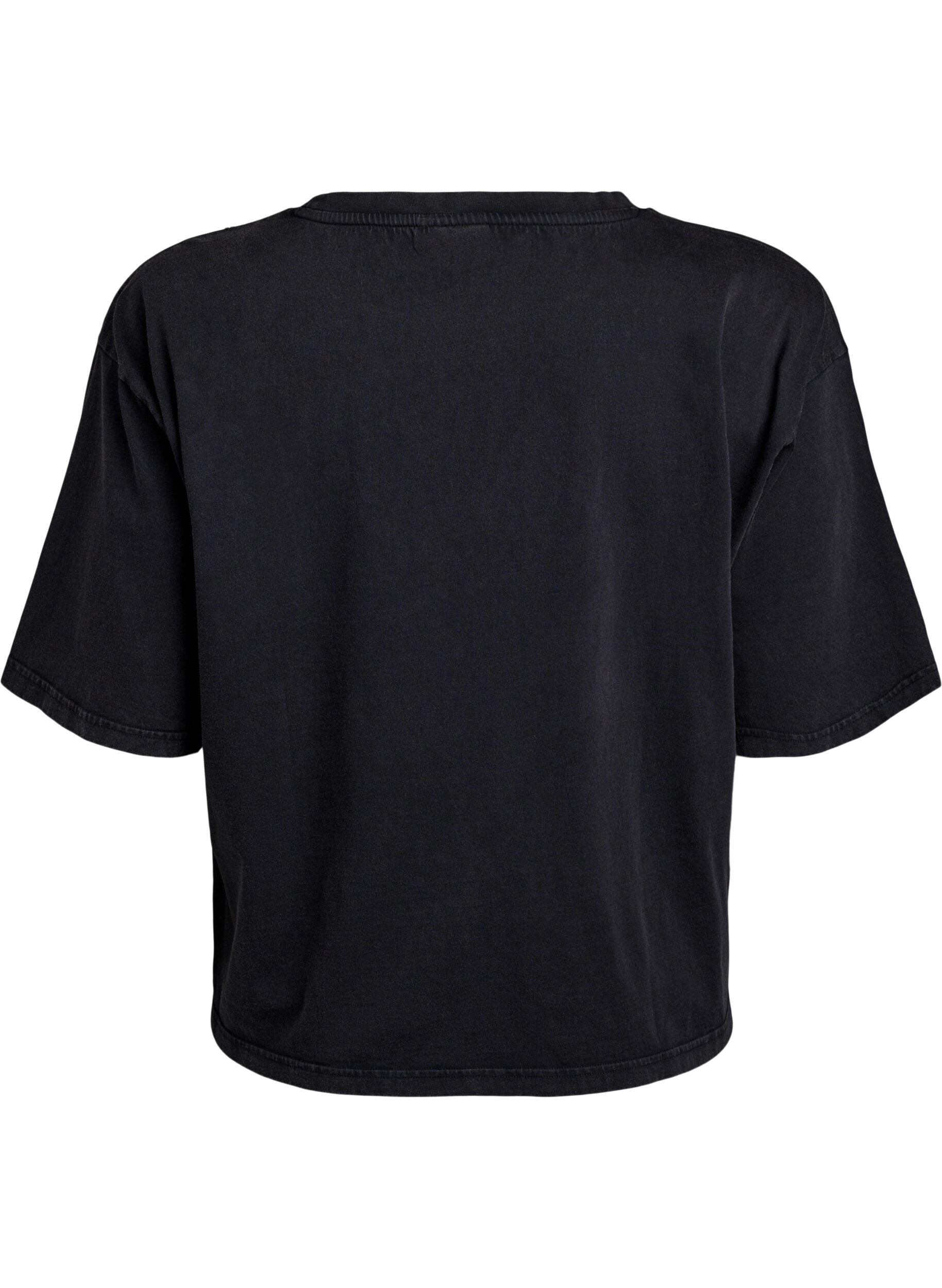 Zizzi Boxy t-shirt med perler og rhinsten, Gr&aring;, Packshot image number 1