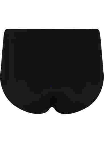 Bikini trusse med høj talje og snøre, Black, Packshot image number 1