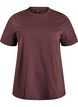 Basis t-shirt i bomuld med rund hals, Brun, Packshot image number 0
