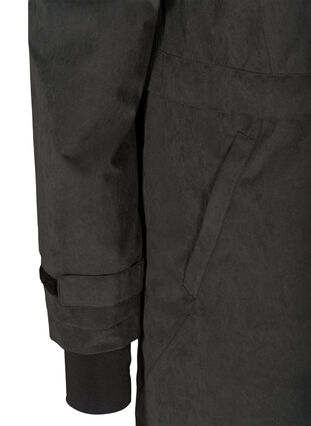Vandtæt jakke med hætte og justerbar talje, Black, Packshot image number 3